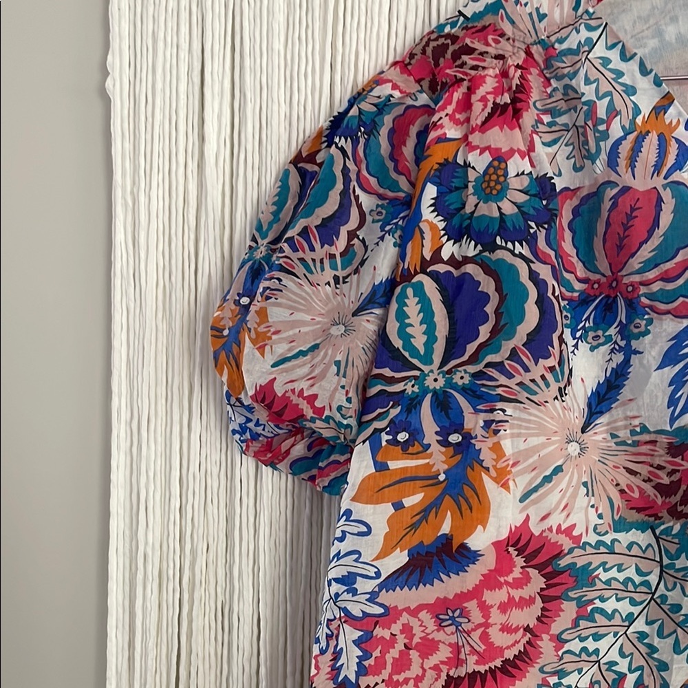 NWT Umgee Women's Colorful Big Sleeve Blouse Top M - Picture 5 of 8